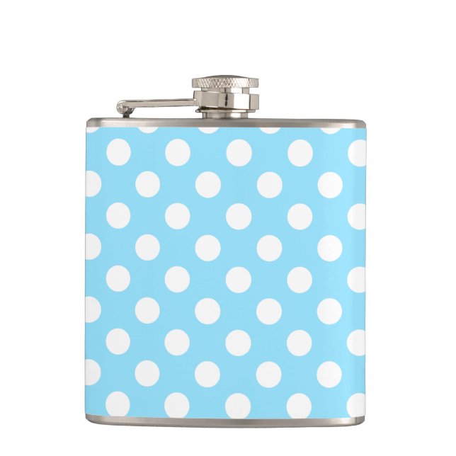 White polka dots på blek blue fickplunta (Framsidan)