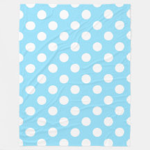 White polka dots på blek blue
