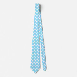 White polka dots på blek blue slips