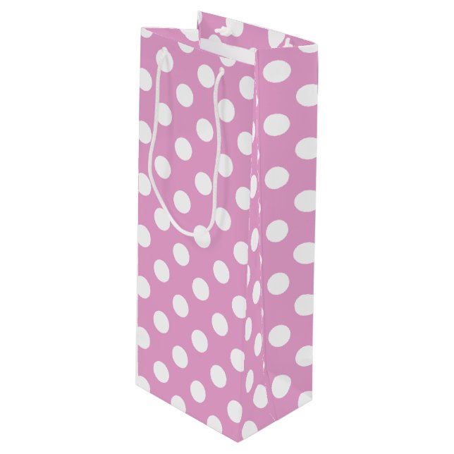 White polka dots på blekens rosa (Framsidan Vinklad)