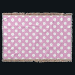 White polka dots på blekens rosa mysfilt<br><div class="desc">White polka dots på blekens rosa</div>