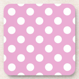 White polka dots på blekens rosa underlägg