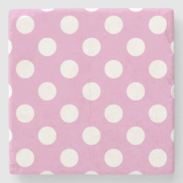 White polka dots på blekens rosa underlägg sten