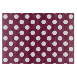 White polka dots på burgundy