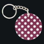 White polka dots på burgundy<br><div class="desc">White polka dots på burgundy</div>