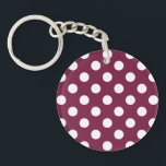 White polka dots på burgundy<br><div class="desc">White polka dots på burgundy</div>