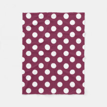 White polka dots på burgundy