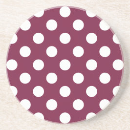 White polka dots på burgundy underlägg sandsten