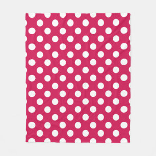White polka dots på ceris fleecefilt