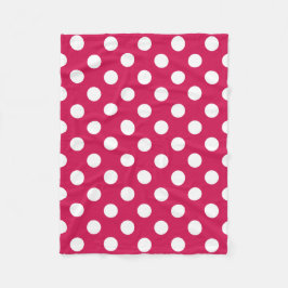 White polka dots på ceris fleecefilt