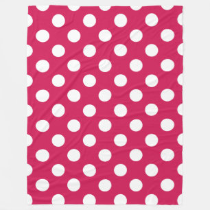 White polka dots på ceris fleecefilt