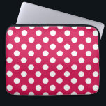 White polka dots på ceris laptop fodral<br><div class="desc">White polka dots på ceris</div>
