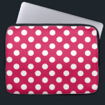 White polka dots på ceris laptop fodral<br><div class="desc">White polka dots på ceris</div>
