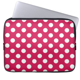 White polka dots på ceris laptop fodral