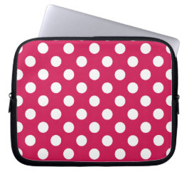 White polka dots på ceris laptop sleeve