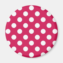 White polka dots på ceris magnet