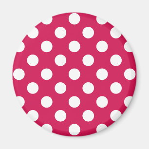 White polka dots på ceris magnet