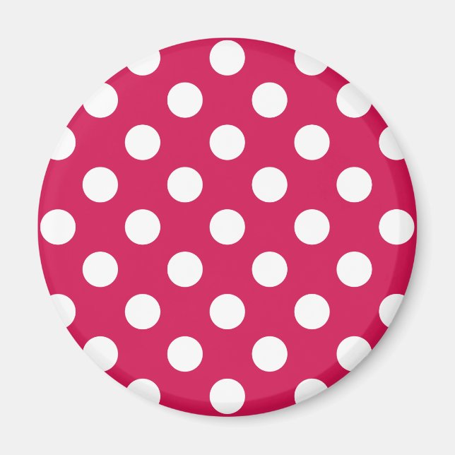 White polka dots på ceris magnet (Framsidan)