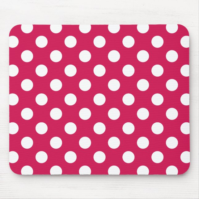 White polka dots på ceris musmatta (Framsidan)