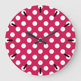 White polka dots på ceris stor klocka