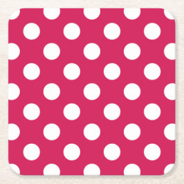 White polka dots på ceris underlägg papper kvadrat