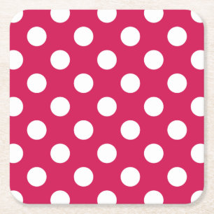 White polka dots på ceris underlägg papper kvadrat