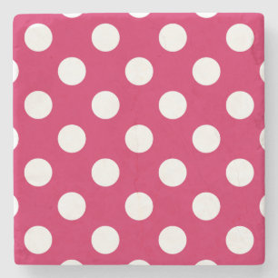 White polka dots på ceris underlägg sten