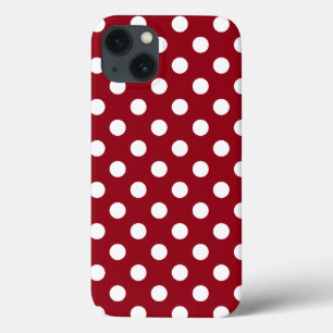 White Polka dots på Crimson Red