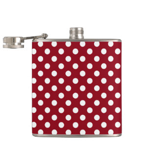 White Polka dots på Crimson Red Fickplunta