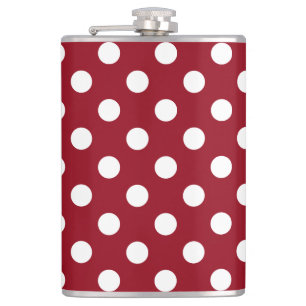 White Polka dots på Crimson Red Fickplunta