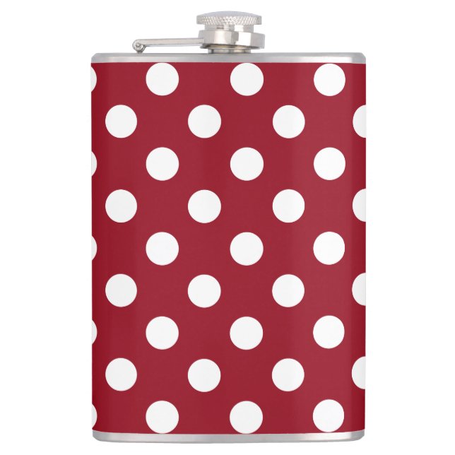 White Polka dots på Crimson Red Fickplunta (Framsidan)