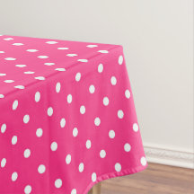White Polka dots på Fuchsia färg