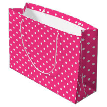 White Polka dots på Fuchsia färg