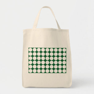 White Polka dots på Grönt Tygkasse