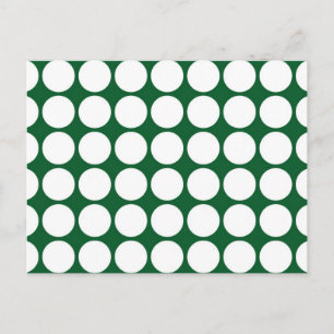 White Polka dots på Grönt Vykort