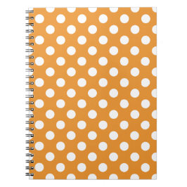 White polka dots på gula anteckningsbok med spiral