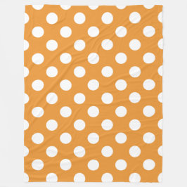 White polka dots på gula fleecefilt