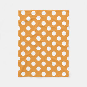 White polka dots på gula fleecefilt