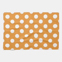 White polka dots på gula kökshandduk