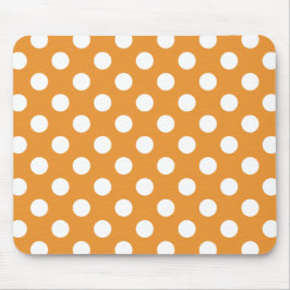 White polka dots på gula musmatta