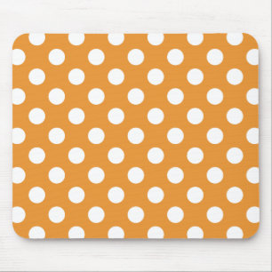 White polka dots på gula musmatta