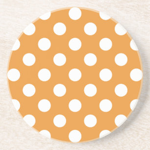 White polka dots på gula underlägg sandsten