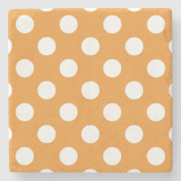 White polka dots på gula