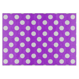 White polka dots på lila