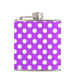 White polka dots på lila fickplunta