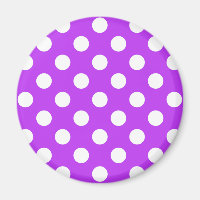 White polka dots på lila