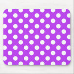 White polka dots på lila musmatta<br><div class="desc">White polka dots på lila</div>