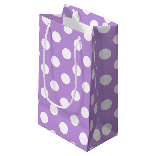 White polka dots på lilac (Framsidan Vinklad)