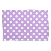 White polka dots på lilac