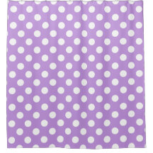 White polka dots på lilac